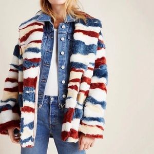 Anthropologie Leona Faux Fur Coat: Never Worn!